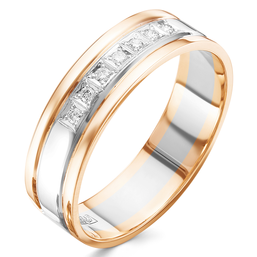 Кольцо, золото, бриллиант, 925-110
